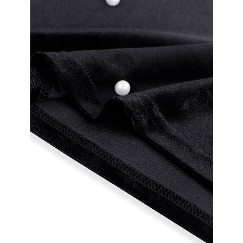 Rochie de damă sexy de primăvară și vară, elegantă și la modă, fără bretele, subțiatoare, cu perle