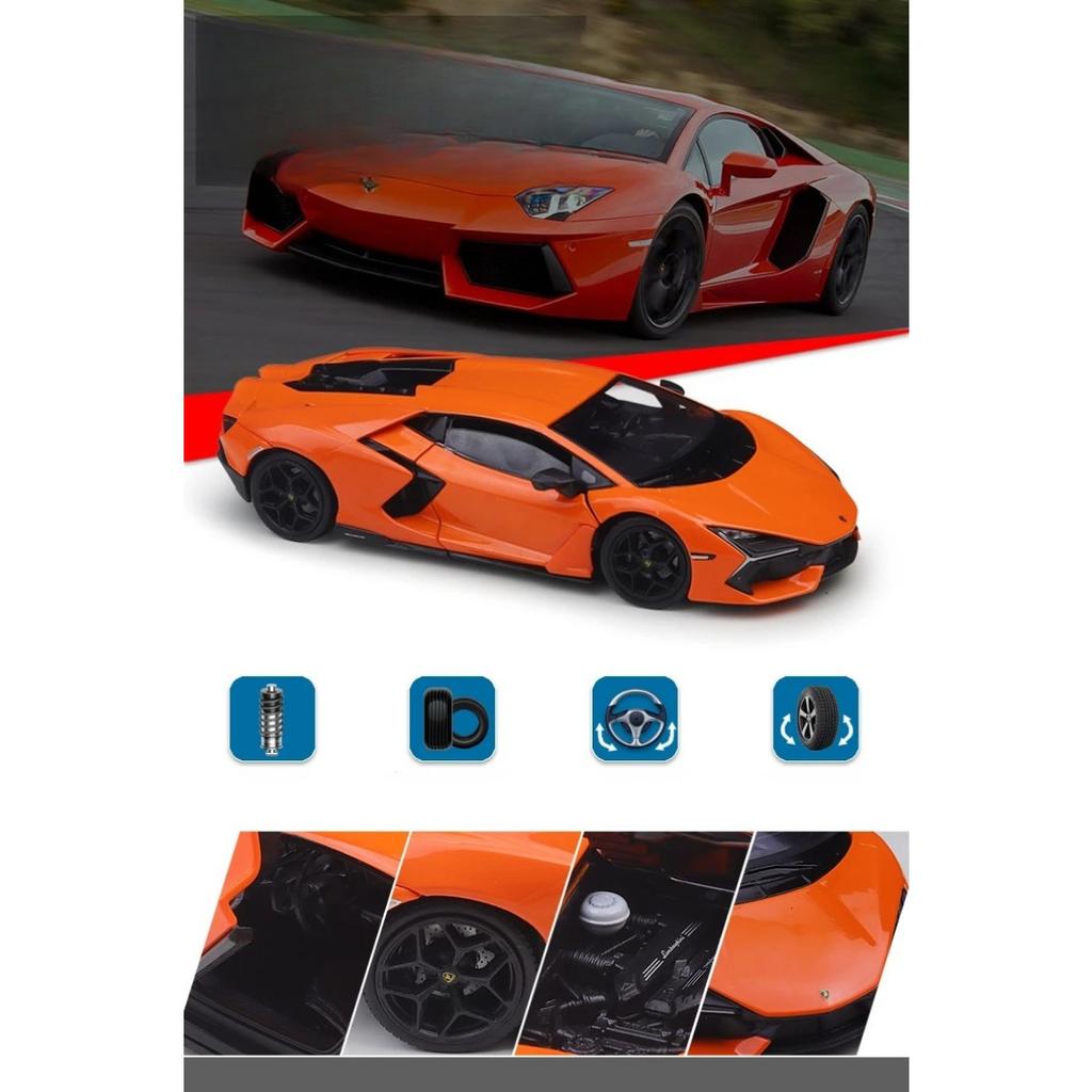 Welly 1/24 Lamborghini Revuelto Alloy Sports Car Model Diecasts Metal Racing Vehicles Car Model Simulation Collection Kids Gifts