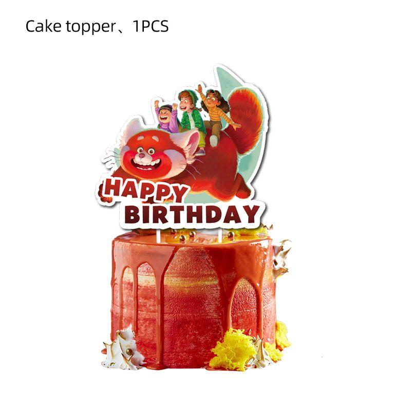 

Красный День Рождения Вечеринка Мультяшные Украшения Баннеры Топпер для Торта Набор Шаров Large Cake Topper 1pcs