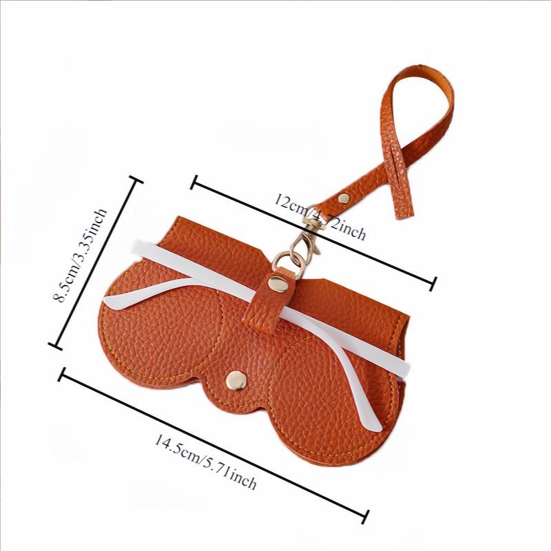 Anti-Crush Glasses Case for Travel & Hiking - Shockproof Sunglasses Holder with Detachable Lanyard, PU Leather(Compact Portable)