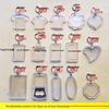 Transparent Photo Keychain Frame - Blank Keyring for Portrait Stickers