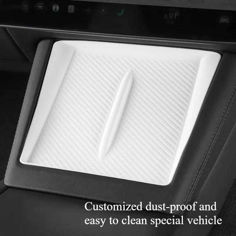 For Tesla Model 3 Y Juniper Highland 2025 Center Console Armrest Storage Box Stowing Tidying Lower Bottom Mat Organizer Tray Pad