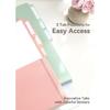 Plastic Folders with Pockets 3 Hole Punched, 6 Pack Pastel Pocket Folders for 3 Ring Binder, Unique 1/3 Cut Tabs with Colorful Labels, School