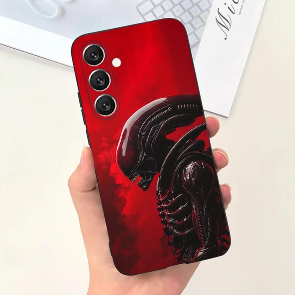 Movie A-Alien Xenomorph Phone Case For Samsung S25,S24,S21,S22,S23,S30,Ultra,S20,Plus,Fe,Lite,Note,10,9,5G Black Cover