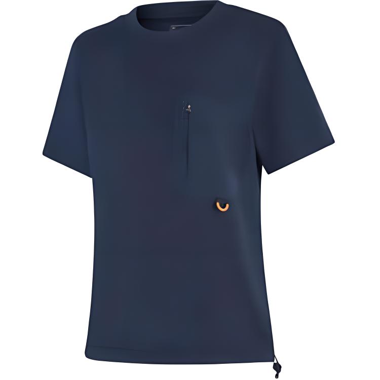 

Li-Ning Повседневная удобная футболка с круглым вырезом и коротким рукавом, женский топ, глубокий ирис-синий AHSU502-4 XXXL