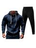 Herren 220g Kapuzenpullover mit Doppelreißverschluss und Jogginghosen-Set - Versand am selben Tag