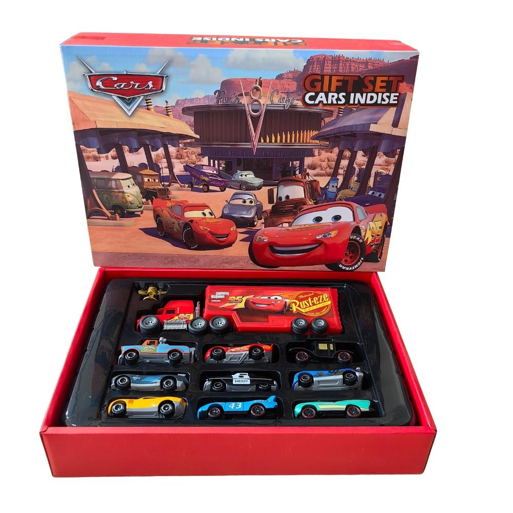 Hot  12Pcs  Pixar Cars Gift Box Metal Diecast Lightning Mcqueen Car Model Toy Jackson Uncle Truck Boy Birthday Toys