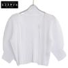 PLEATS PLEASE White PP51-F0253 Mesh Cardigan Tops 3 whiteUsed