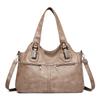 Women's Bag Lightweight Stitching Soft Leather Tote Bag Large Capacity Mother Bag