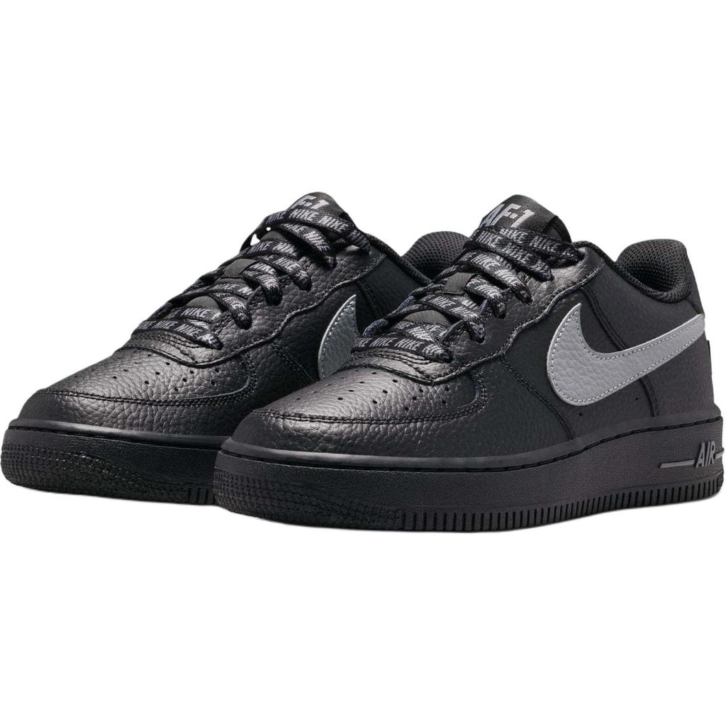 Nike Air Force 1 Skóra syntetyczna Wygodne Wszechstronne Wsparcie Niskie Trampki dziecięce Trampki dziecięce Czarne IR0270-001