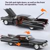 AABHU1 Cadillac Eldorado 1959 Metal Die Cast Retro Car Model 1/24 Scale Sound and Light Back Pull Boy Gift Ornament Halloween Toys