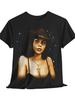 The Scientist Street Hip Hop TShirt Classic Big Face Print Crew Neck Short Sleeve Unisex Women Top Y2K Harajuku Street Cotton Tees