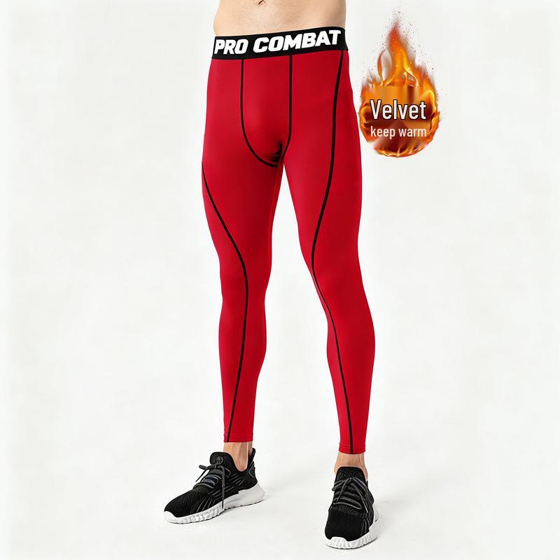 Men's Quick-Dry PRO Compression Sports Pants: Warm, Elastic, Tight-Fit for Running and Training.