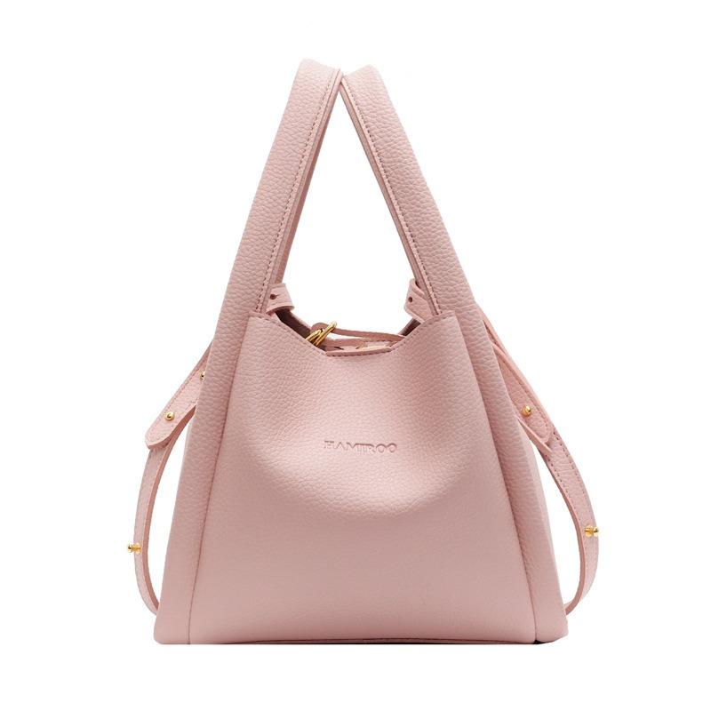 Tasche Damen neue Frühjahrsmode Litschi-Muster weiches Leder Bucket Bag schlicht und vielseitig Pendler Single Shoulder Mutter und Kind Tasche