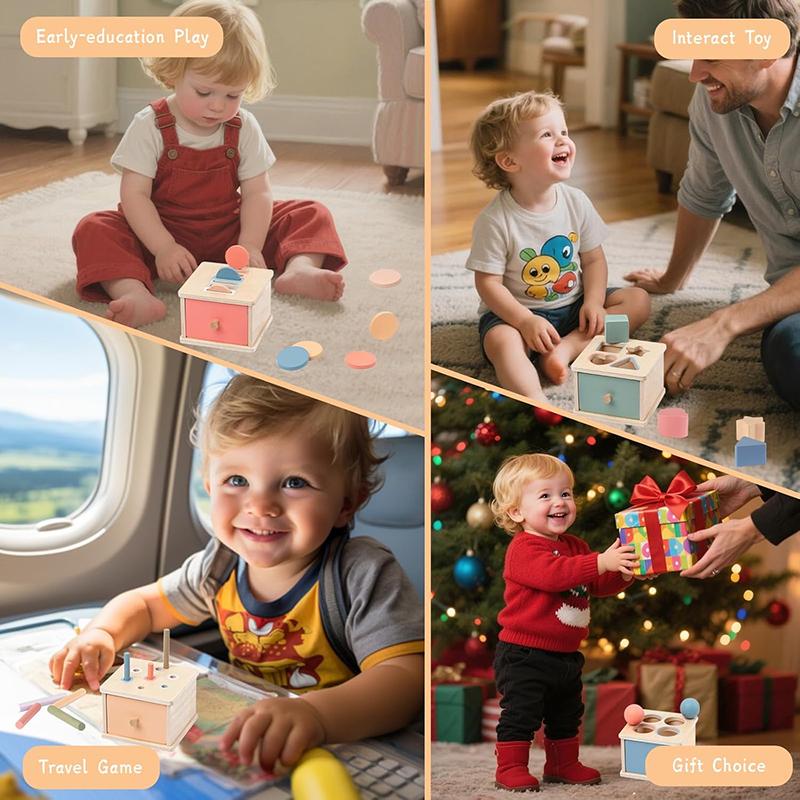 Wooden Color Shape Sorting Toys Drawer Box Busy Board Matching Game Fine Motor Sensory Toys Montessori Learning For Baby Gifts