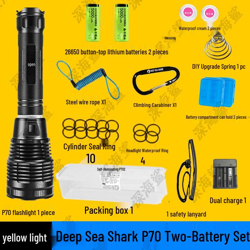 Ultra-Bright Waterproof Diving Flashlight with Long Battery Life