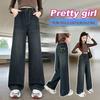 Dámské džíny širokého střihu v korejském stylu - Módní, Volné, Trendy, Jarní/Podzimní oblečení