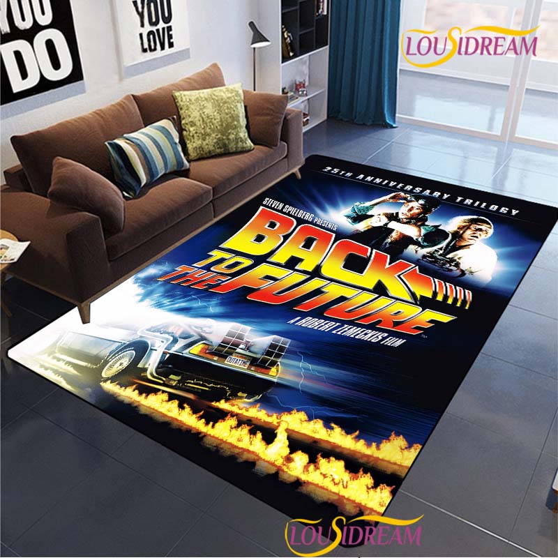 Back To The Future Carpet for Living Room Bedroom Rug Kitchen Kid Unslip Floor Mats Birthday gift photography props Alfombra Rug