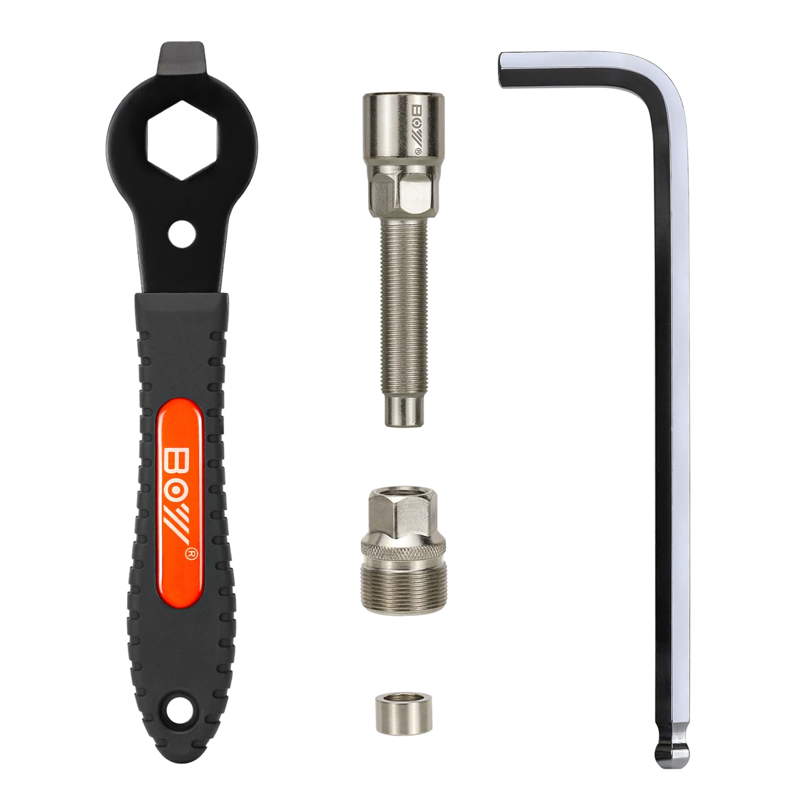 

Съёмник шатунов велосипеда для шатунов с квадратным конусом и шлицевых шатунов, включает инструмент для снятия, рычаги съёмника, (шатуны)