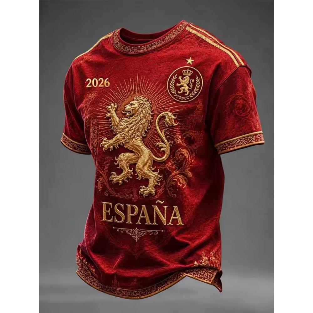 Modisches Fußball-Trainings-T-Shirt Modell 2026 - 3D-Digitaldruck - Bequem und atmungsaktiv - Personalisierte Kleidung für die Familie