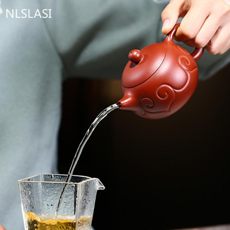 Yixing Raw Ore Xishi Tea Pots Handmade Purple Clay Teapot Dahongpao Beauty Kettle Chinese Tea Ceremony Gifts Tie Guanyin 230ml