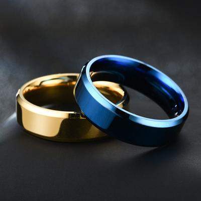 Wide Anti-rust Men Ring Stainless Steel Simple Exquisite Engagement Ring Jewelry