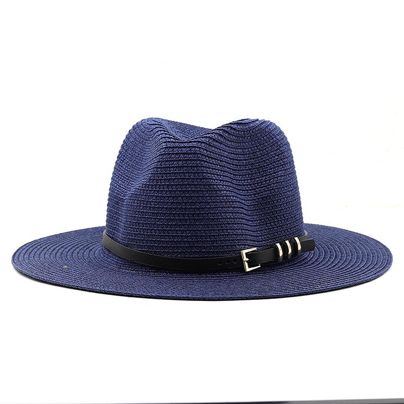 Straw hat outdoor travel seaside sun protection visor jazz hat women's beach hat