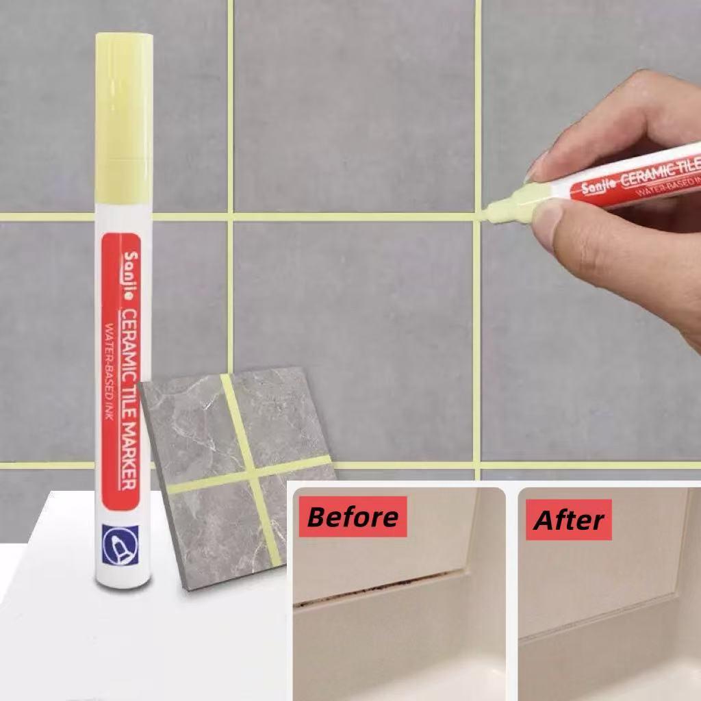 3pcs Tile Marker Grout Pen Wall Gap Sealing Repair Tool for Bathroom Floor Seam Easy To Use Durable Marking Pen for Tile Gap Filling