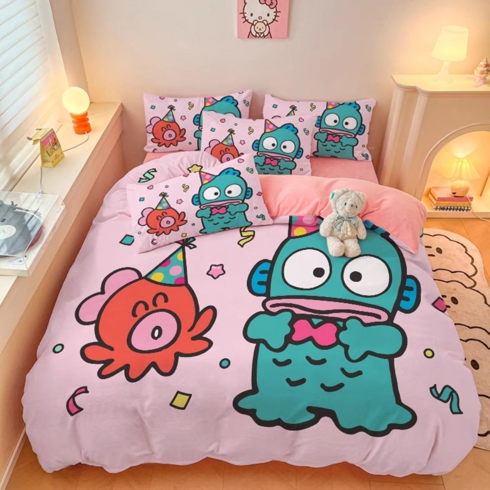 Ugly Fish Duvet Cover Pillowcase Bedding Set BoyGirl Bedroom Decoration Children-Gift Single Double Large SizeZip Duvet Cover