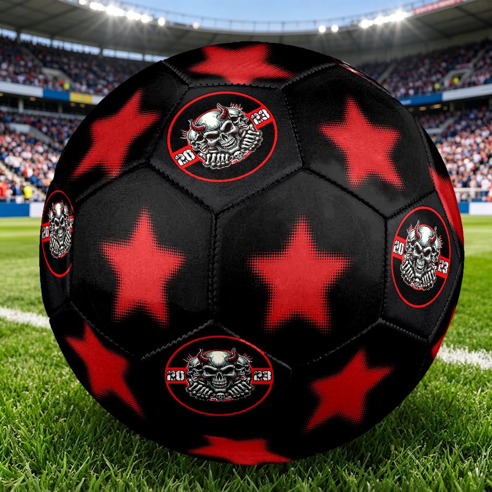 1PC Star Devil Skulls Edition Soccer Ball Size 5 Football Machine Sewn Indoor/Outdoor Universal Football W35