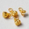 Copper-Gold Plated Lotus Seed Pod Pendant Charm - DIY Fu Button & Handmade Mobile Chain Necklace