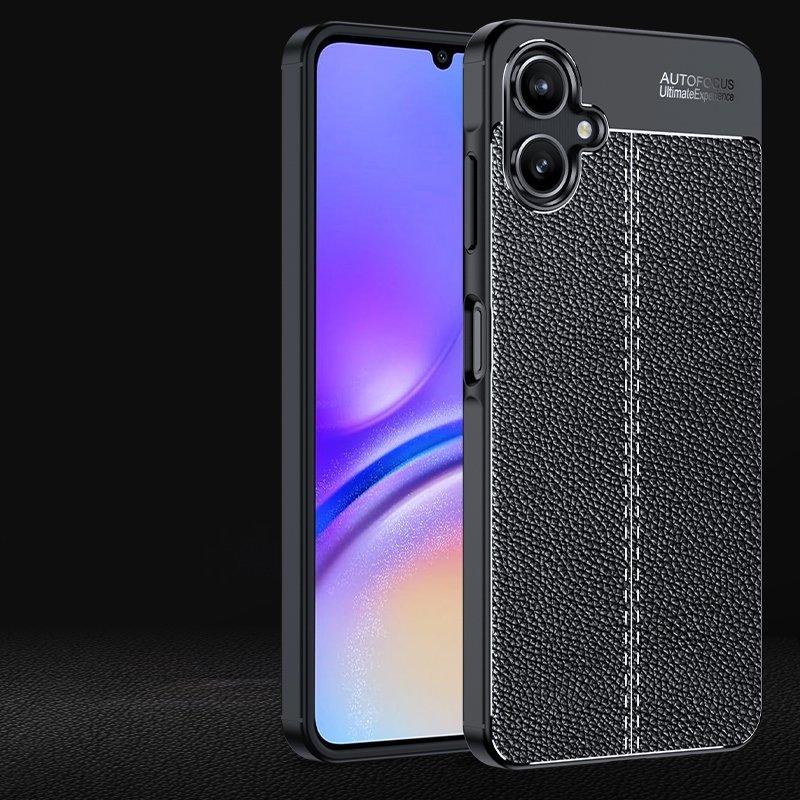 For Samsung Galaxy A06 Case Samsung Galaxy A06 Coque Fundas Cover Shell TPU Soft Leather Phone Coque Bumper Samsung Galaxy A06 For A06 4G чёрный