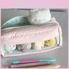 Korean Style Soft Cotton Pencil Bag With Spacious Storage And Durable Material For Teens