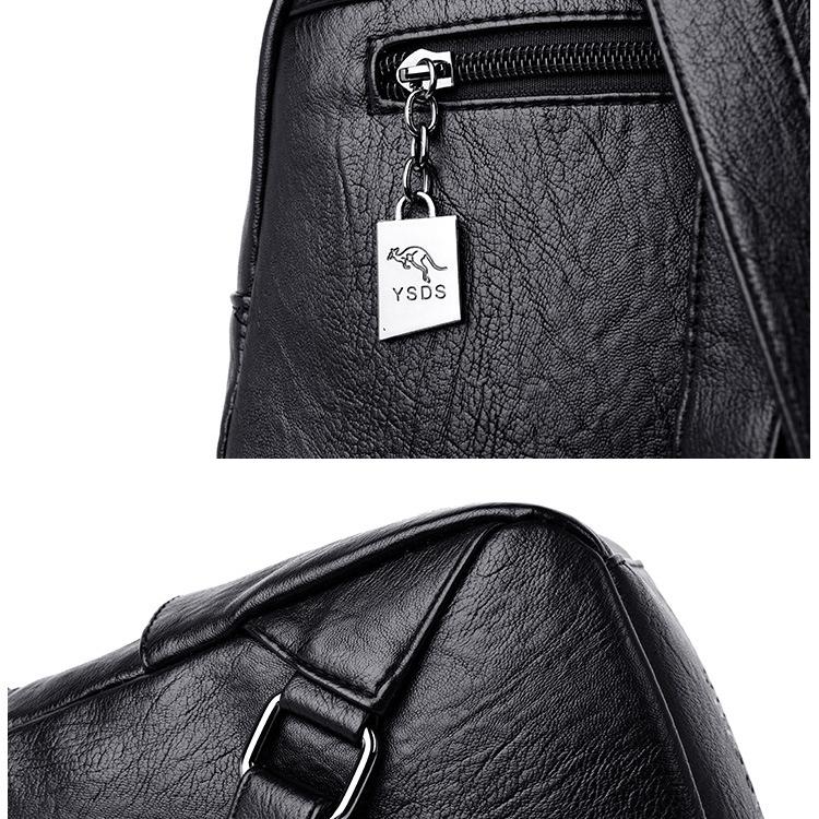 New Women's Backpack Large  Capacity Soft Leather Travel Bag Fashion Trend Student Backpack