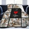 1pc Customized Photo Blanket Personalized Photo Blanket  Memory Blanket Family Gift Customized Christmas Gifts  For Lover