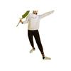 Adidas Neo Letter Logo Print Loose Round Neck Long Sleeve Sweatshirt Women sweatshirt White H18610