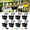 Wrought Iron Double Hook Hanging Flower Pot for Balcony and Courtyard Fence