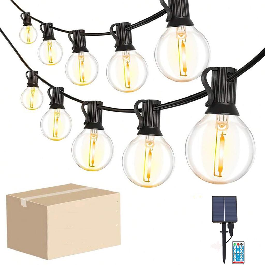 Outdoor String Lights, G40 Global LED Garden Lights,10LED/20LED Edison Vintage Bulbs To Connect To Patio Porch Bistro Outdoor De