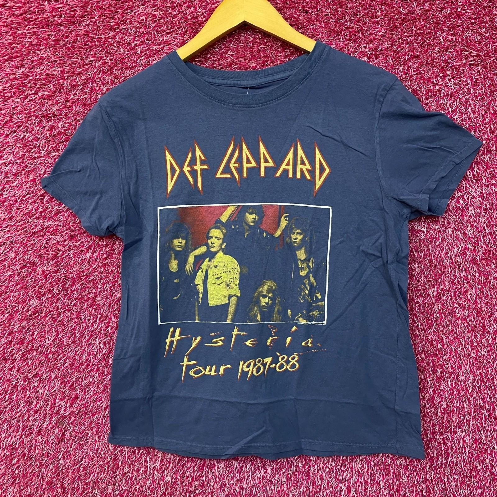 Def Leppard Hysteria Tour Heavy Metal Band 100% Cotton T-shirt Mens Tees Top M