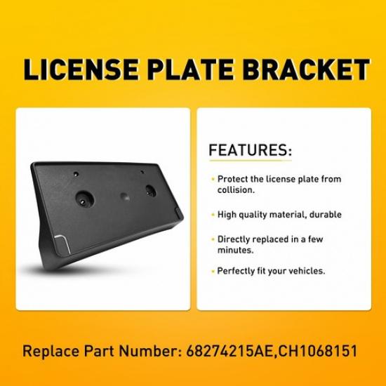 License Plate Bracket Tag Holder Plastic Front For Dodge    Ram 1500