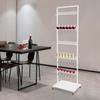5-Tier Acrylic Champagne Tower, 30-Cup Stemware Display Rack with Wheels, White Champagne Glass Organizer, Bar Storage Shelf