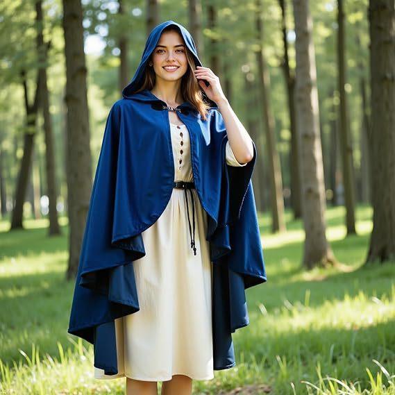 Medieval Halloween Retro Hooded Cape