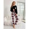 Europäischer und amerikanischer Damen-Winter-Pyjama-Set - Langarm, lange Hose, zweiteiliger Homewear-Pyjama