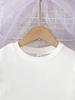Girls' Bubble Sleeve Top & Bow Skirt 2Pcs Outfit
