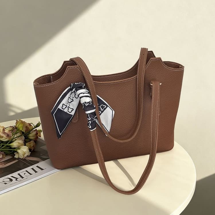 Lychee pattern silk scarf decorative tote bag women's shoulder bag