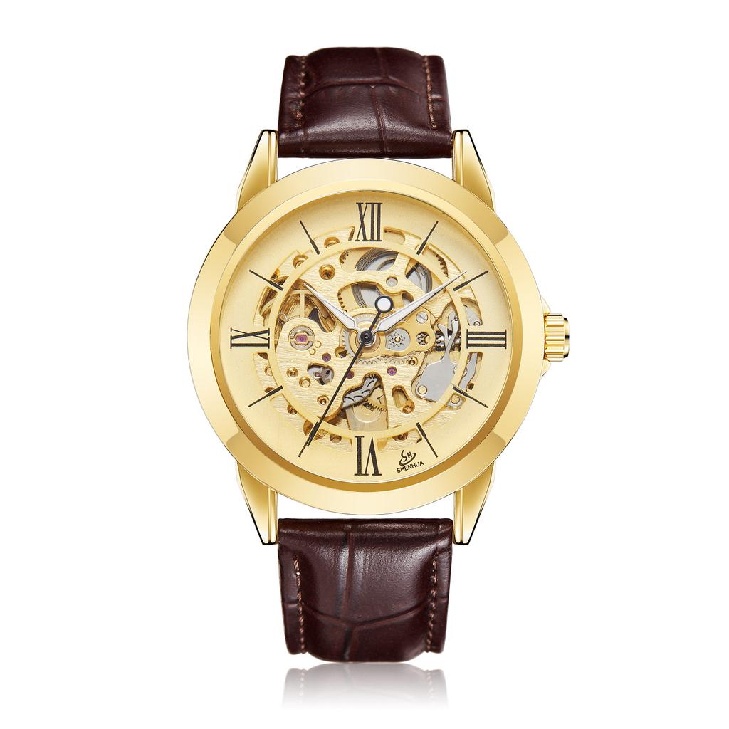 Senua Shenhua Herren Mechanische Uhr Mode High-End Hohl Retro Armband Automatische Mechanische Uhr
