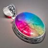 Rainbow Solar Quartz Gemstone Handmade 925 Sterling Silver Jewelry Pendant 2.17" AH-883