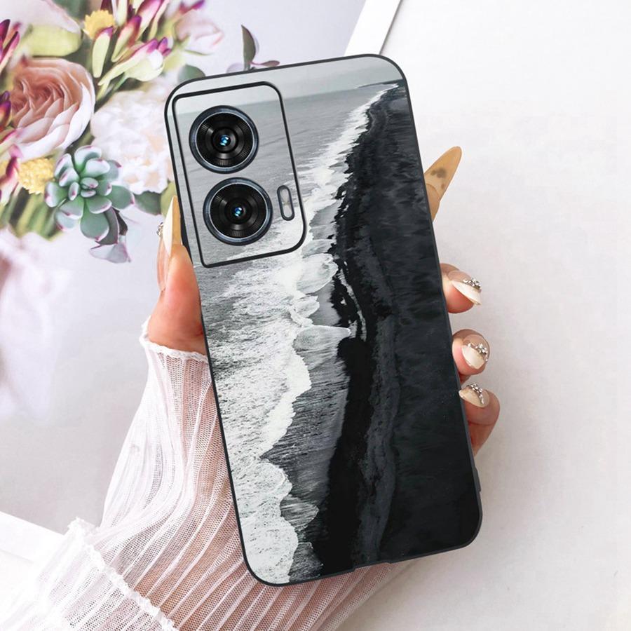 For Motorola Edge 50 Fusion Case XT2429-1 Soft TPU Flower Protective Phone Cases For Motorola G96 motog96 5G Fundas Cover Coque