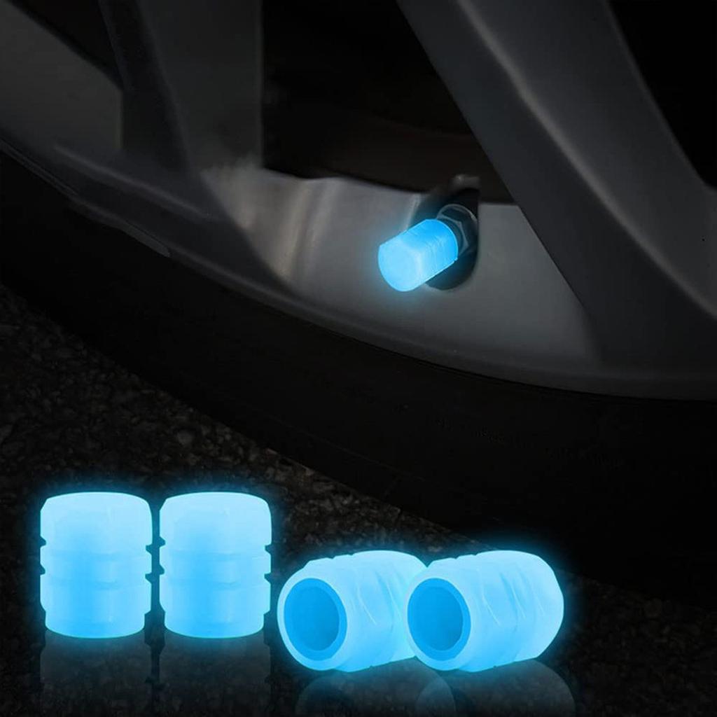 Car Wheel Reflective Stickers Luminous Caps Fluorescent Motorcycle Wheel Styling Tyre Hub Universal Accessories