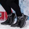 Women's Waterproof Non-Slip Warm Leather Snow Boots with Plus Velvet, Mid-Aged Comfort, Winter Cotton Walking Shoes